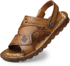 Men Sandals Slippers Genuine Leather Cowhide Male Shoes Outdoor Casual Sandals Beach Shoes