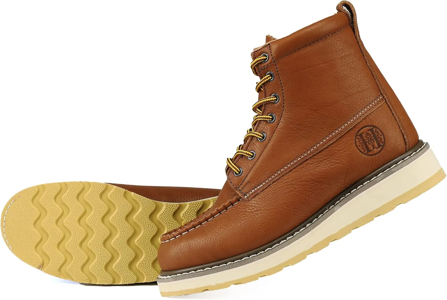 Mens 6" SureTrack Soft Toe Slip Resistant Moc Toe Mens Work Boots, 84994