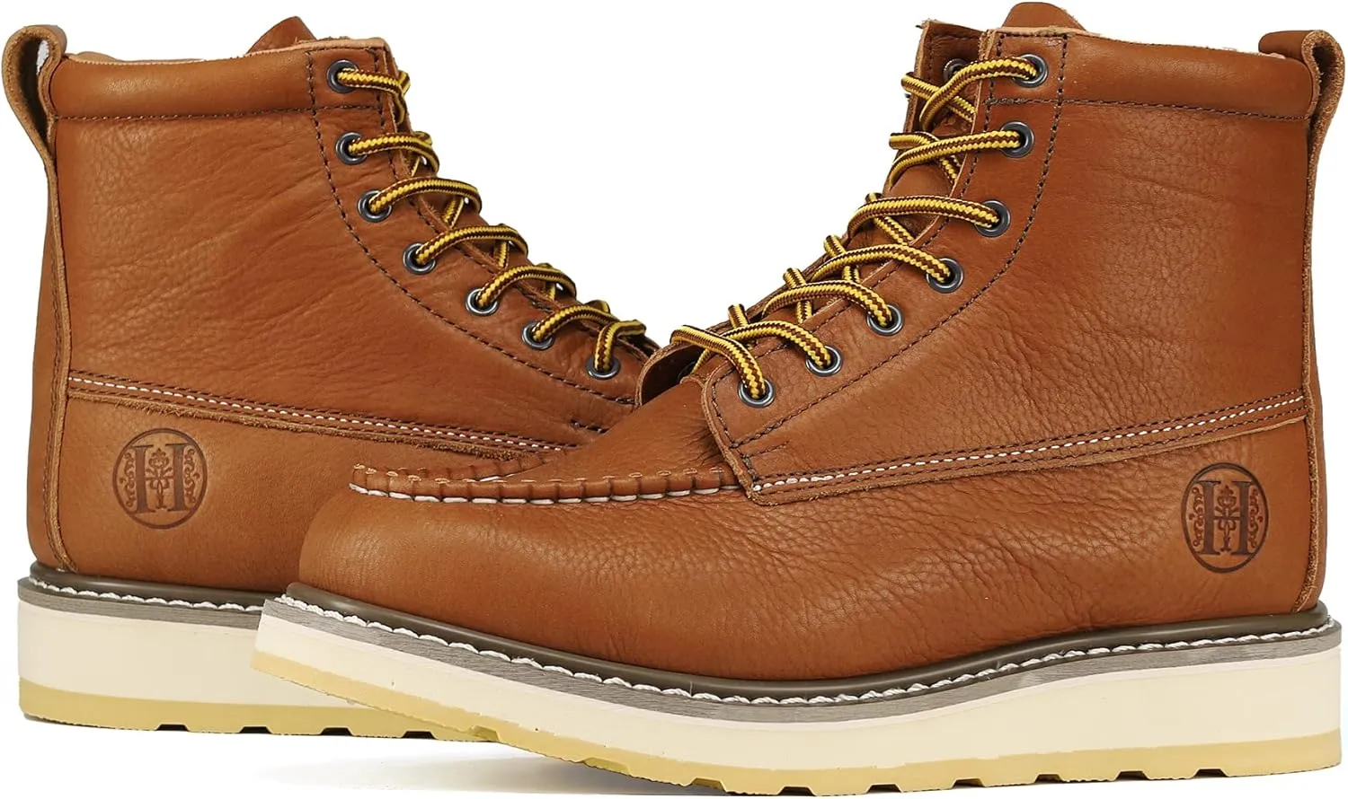Mens 6" SureTrack Soft Toe Slip Resistant Moc Toe Mens Work Boots, 84994
