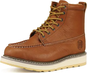 Mens 6" SureTrack Soft Toe Slip Resistant Moc Toe Mens Work Boots, 84994