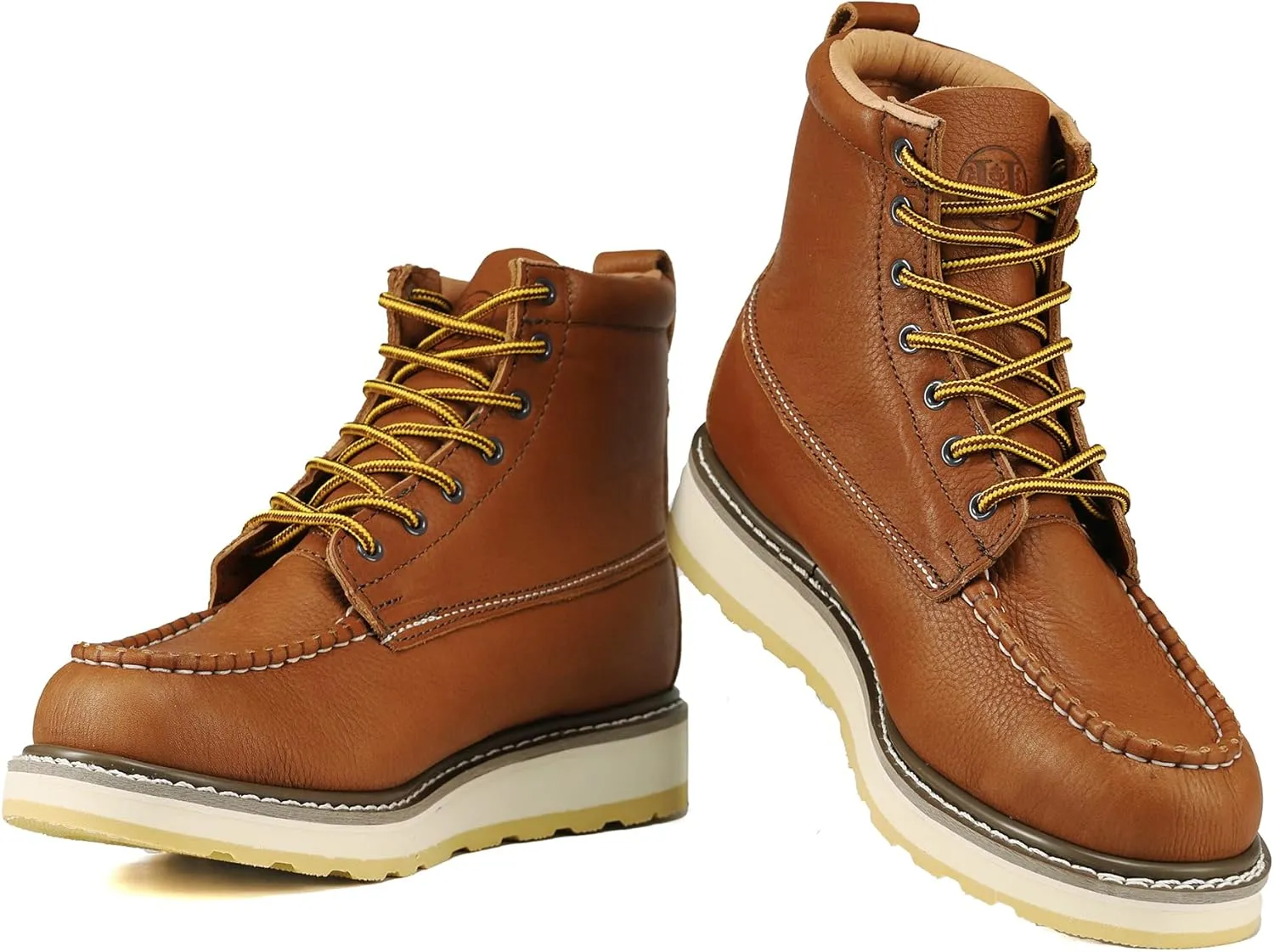 Mens 6" SureTrack Soft Toe Slip Resistant Moc Toe Mens Work Boots, 84994