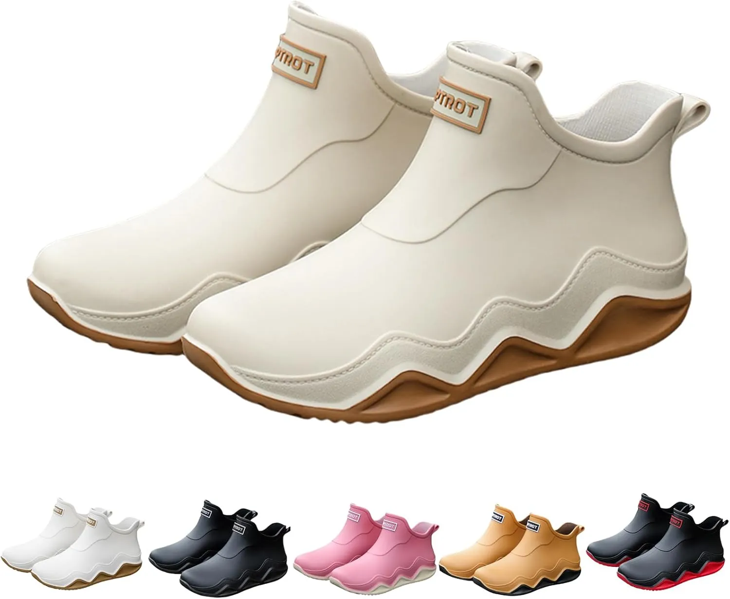 Men's and women's couple fashion rain boots, non-slip wear-resistant waterproof rain shoes for outdoor work fishing travel
