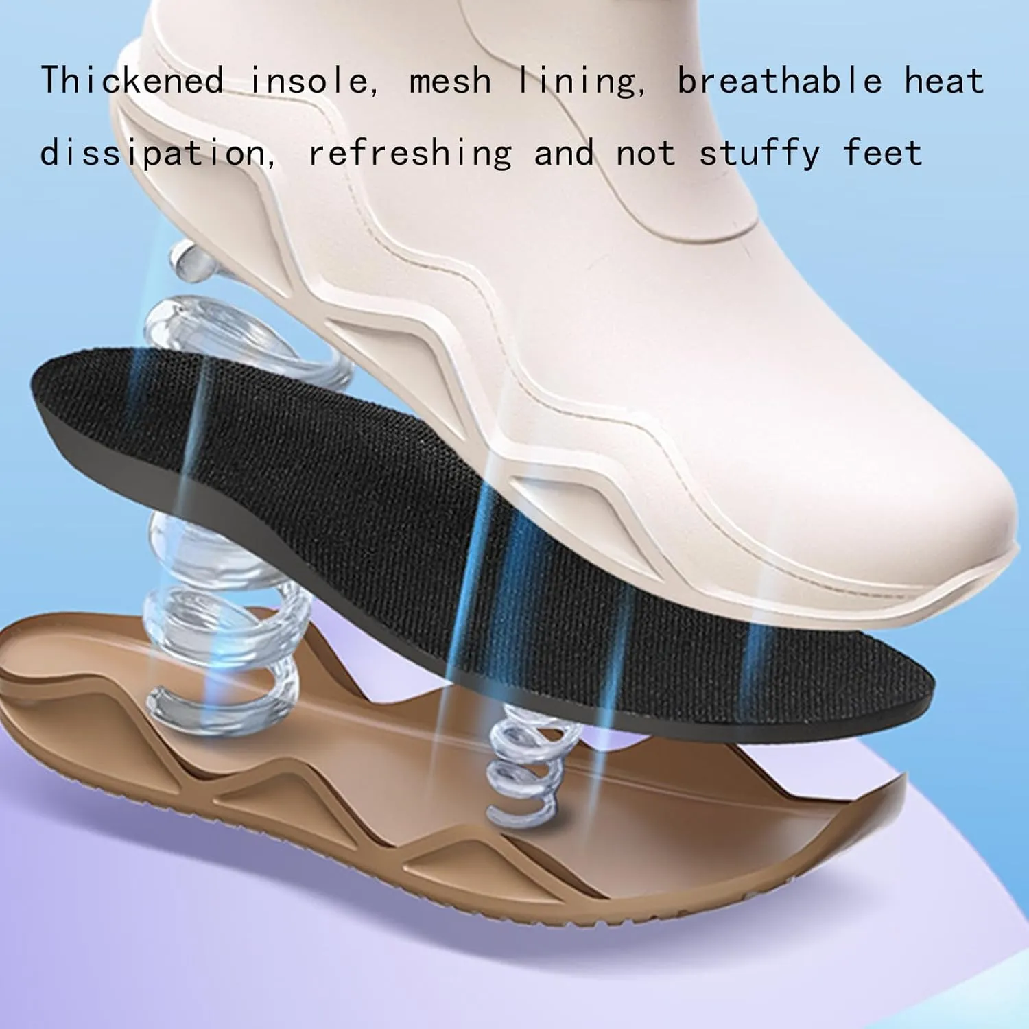 Men's and women's couple fashion rain boots, non-slip wear-resistant waterproof rain shoes for outdoor work fishing travel