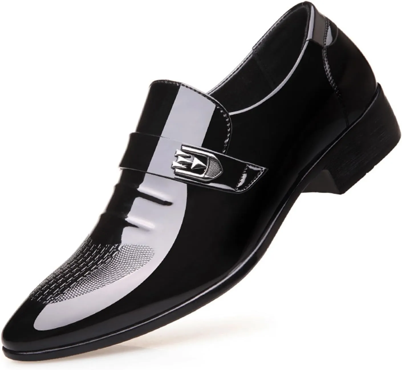 Men's Casual Business Loafers Patent Leather Driving Shoes Formal Oxford Slip On Dress Shoes for Men