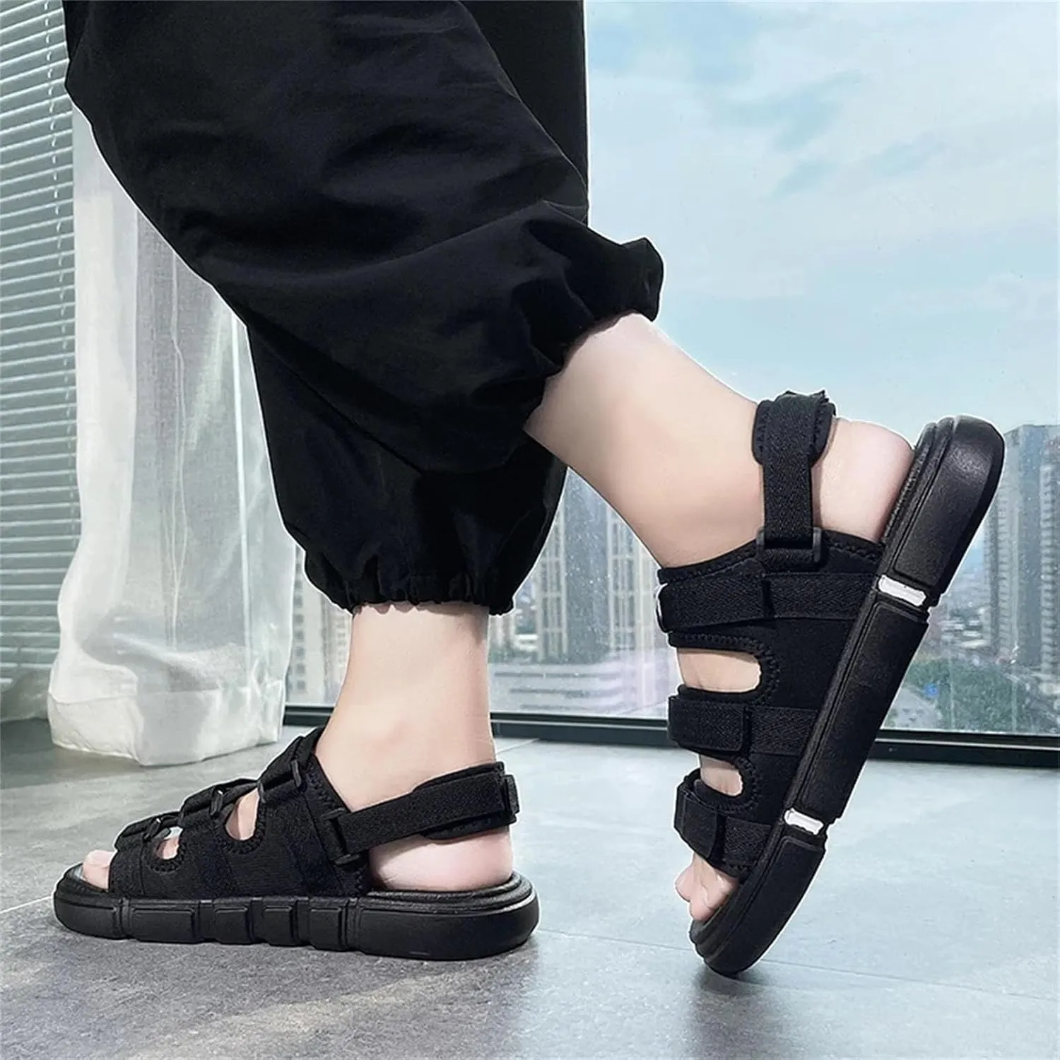 Men's Hiking Sandals - Lightweight Slip-On Shoes with Soft Sole