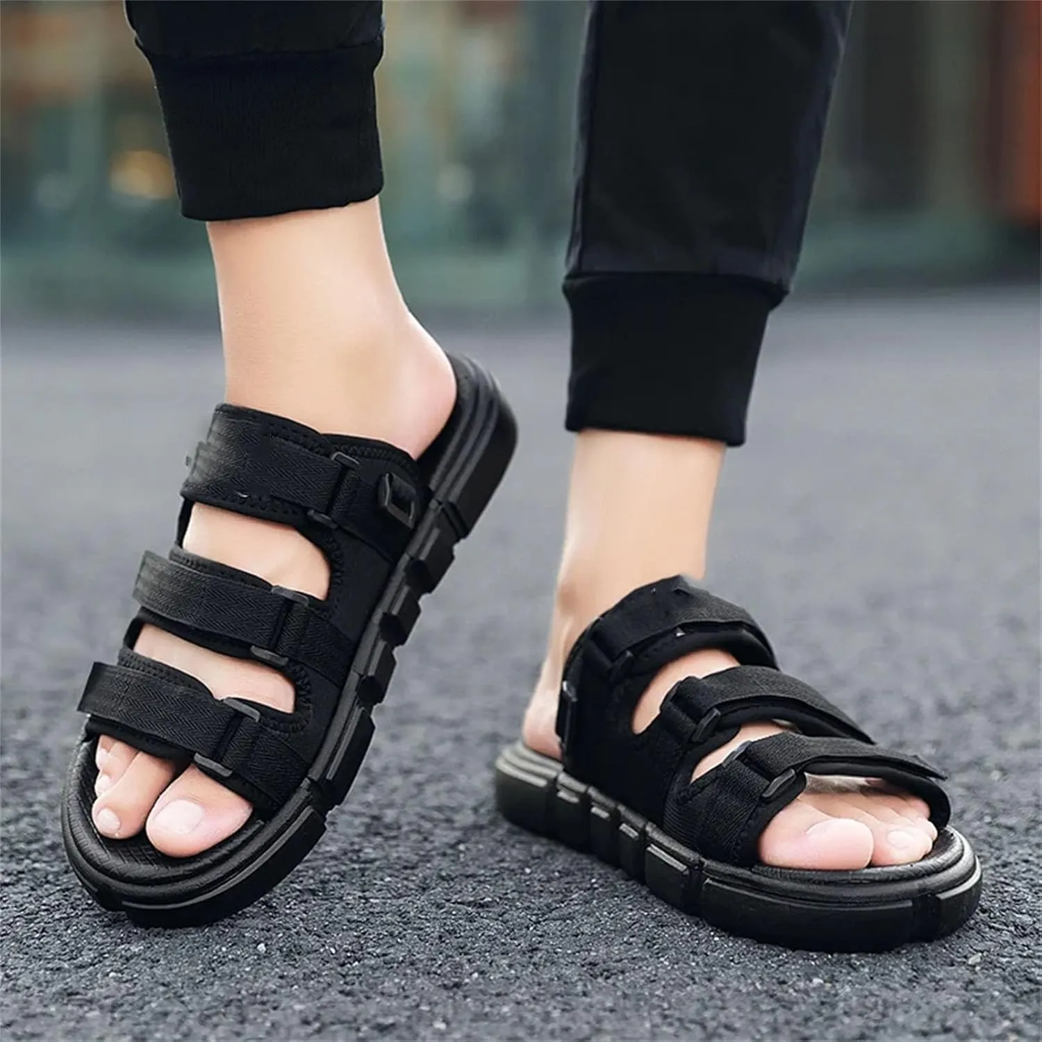Men's Hiking Sandals - Lightweight Slip-On Shoes with Soft Sole
