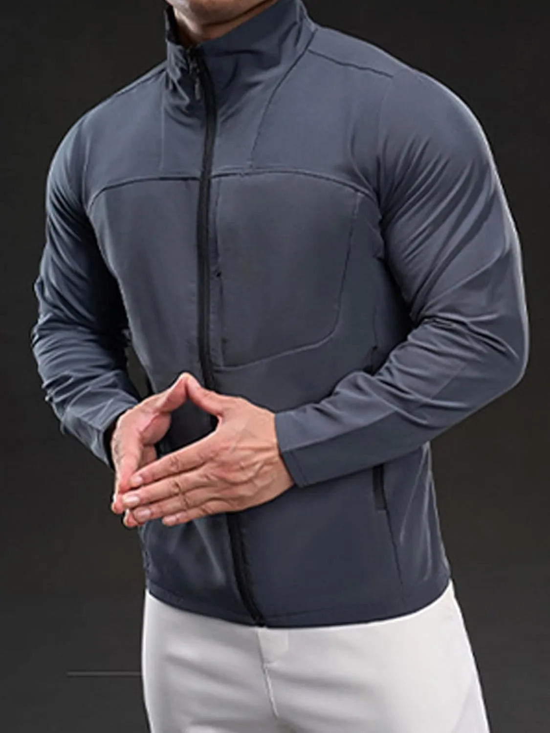 Men's Lightweight Softshell Jacket Waterproof Windbreaker Work Jackets Coats Hiking Outdoor with Pockets