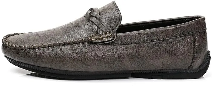 Men's Loafers Round Toe Vegan Leather Solid Color Loafer Shoes Slip Resistant Comfortable Anti-Slip Prom Party Slip-on