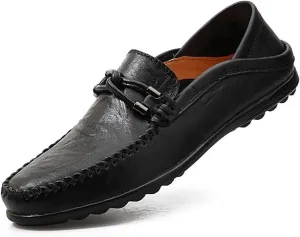 Men's Loafers Shoes Round Toe Vegan Leather Stitching Details Slip Resistant Anti-Slip Comfortable Classic Fashion Slip-ons