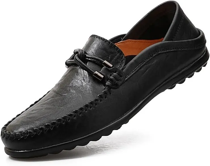 Men's Loafers Shoes Round Toe Vegan Leather Stitching Details Slip Resistant Anti-Slip Comfortable Classic Fashion Slip-ons