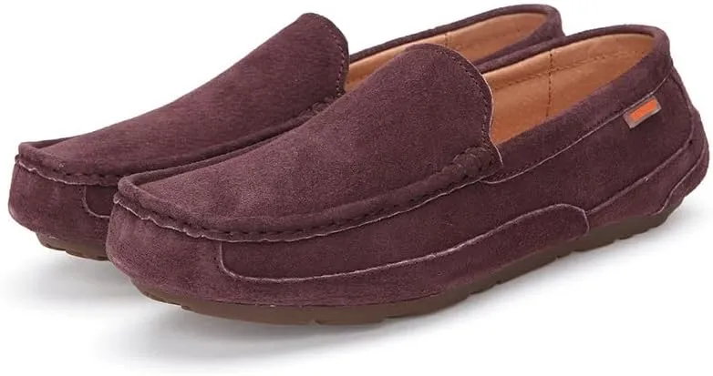 Men's Loafers Shoes Square Toe Solid Color Vegan Leather Resistant Flexible Lightweight Fashion Slip On