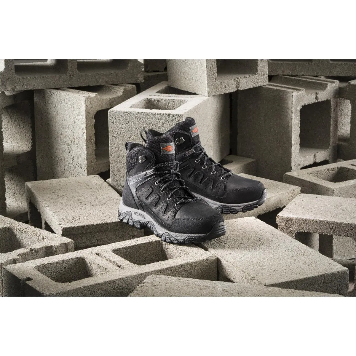 Merrell Men's Windoc Waterproof Steel Toe Mid Construction Boot, Black, 12