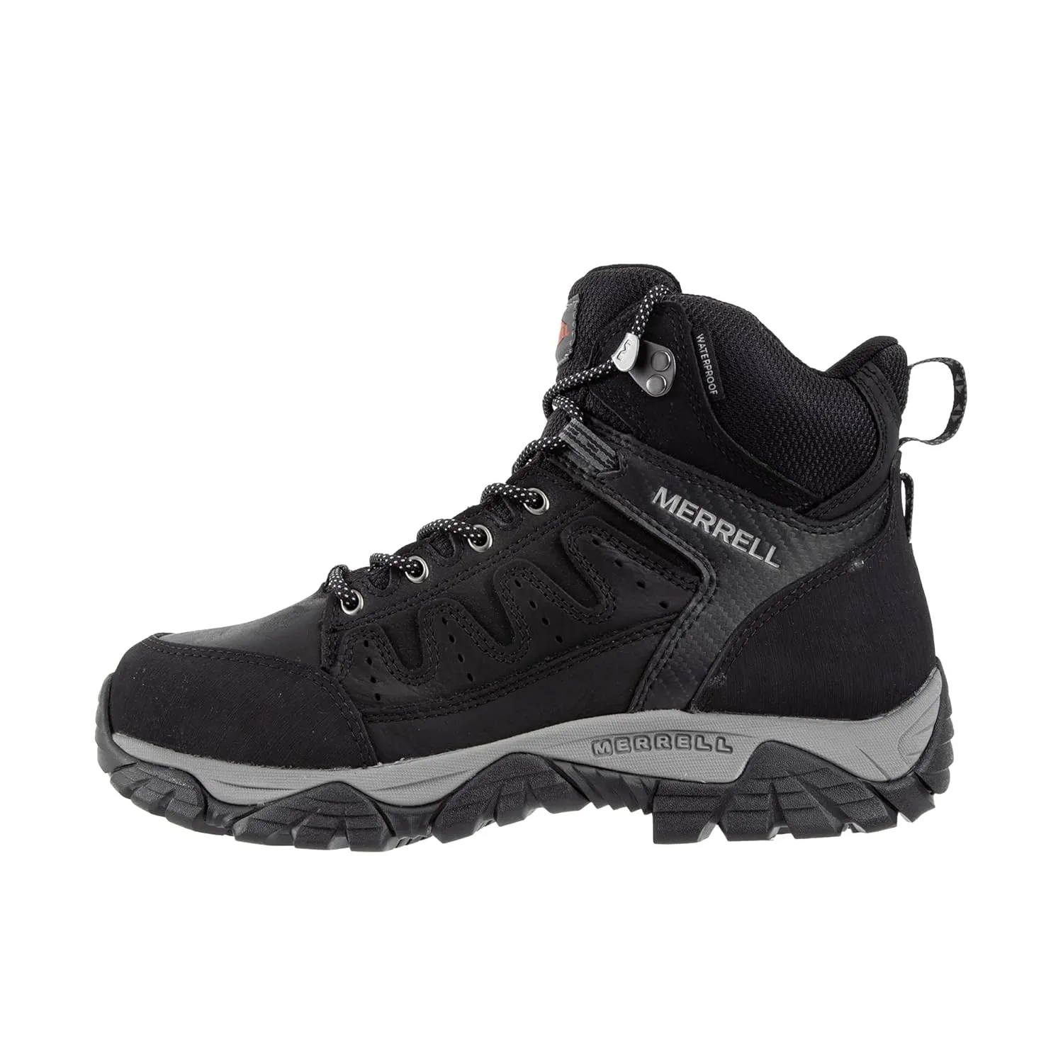 Merrell Men's Windoc Waterproof Steel Toe Mid Construction Boot, Black, 7.5