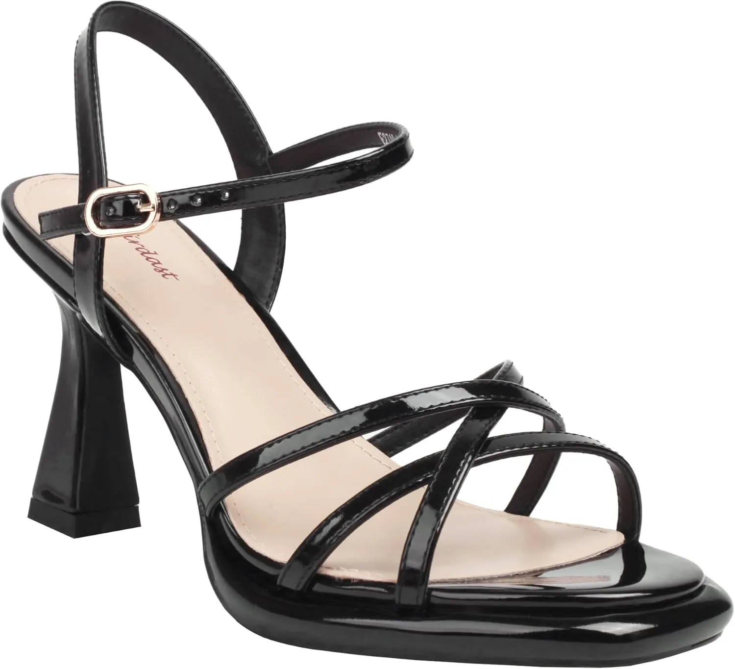 Mofirdast Women's Strappy Platform Heel Sandals Round Toe Ankle Strap High Heels Wedding Work Party Dress Shoes