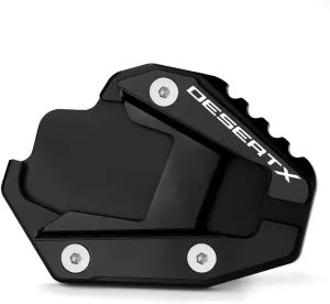 Motorcycle Kickstand Plate Side Stand Extension Compatible With D.ucati DesertX 2022 2023 | Foot Pad Enlarger Desert X Desert-X Accessories (black)