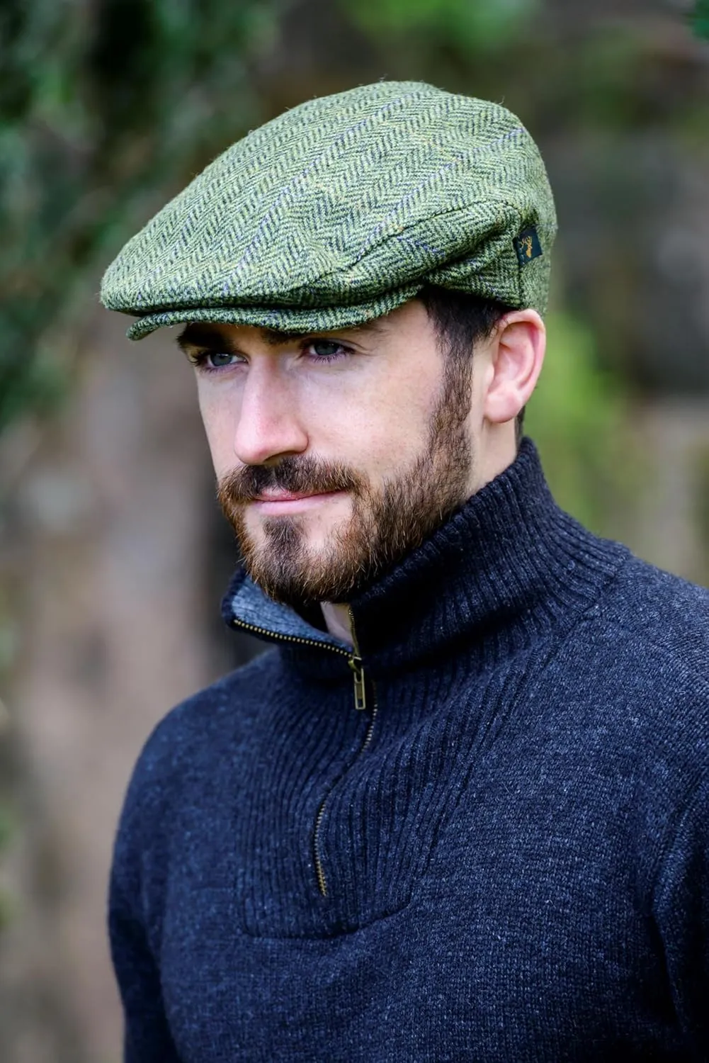 Mucros Weavers Irish Trinity Flat Cap for Men Newsboy Hat
