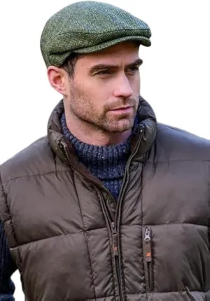 Mucros Weavers Irish Trinity Flat Cap for Men Newsboy Hat