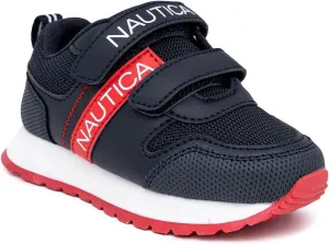 Nautica Kids' Double Strap Sneakers | Casual Athletic Shoes for Boys and Girls | Durable and Comfortable Fit for Toddlers and Little Kids