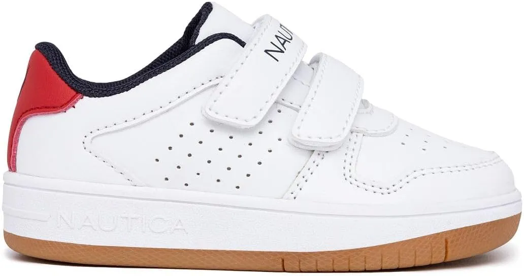 Nautica Kids' Double Strap Sneakers | Casual Athletic Shoes for Boys and Girls | Durable and Comfortable Fit for Toddlers and Little Kids