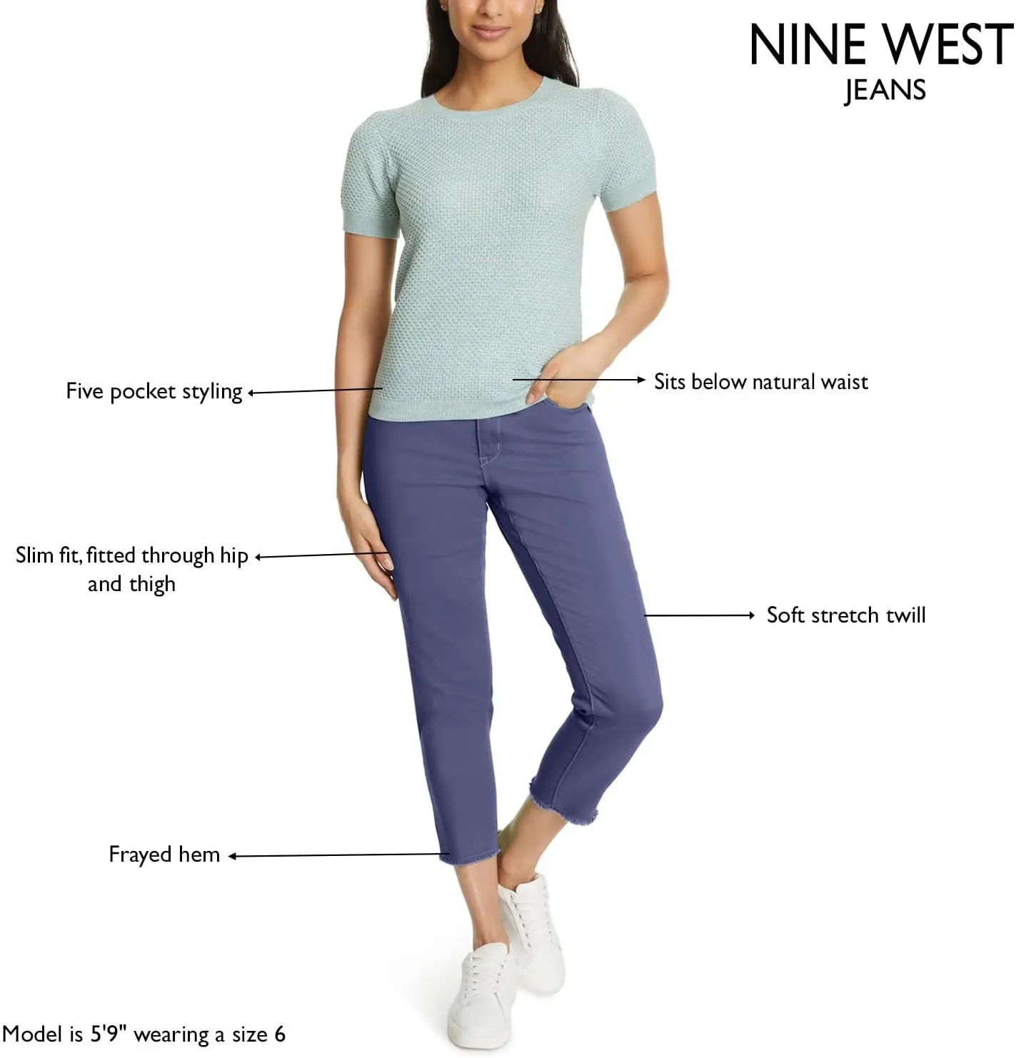 NINE WEST Womens Gramercy Cropped Pants, Womens Summer Pants, Work Jeans, Summer Clothes, Spring Break Essentials