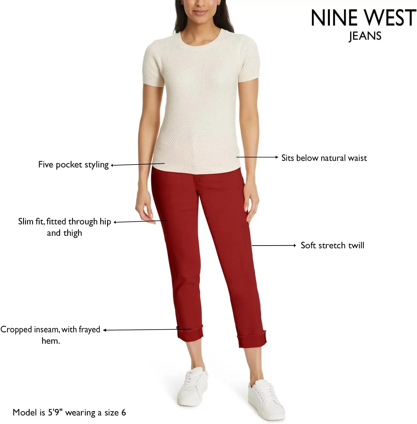 NINE WEST Womens Gramercy Cropped Pants, Womens Summer Pants, Work Jeans, Summer Clothes, Spring Break Essentials
