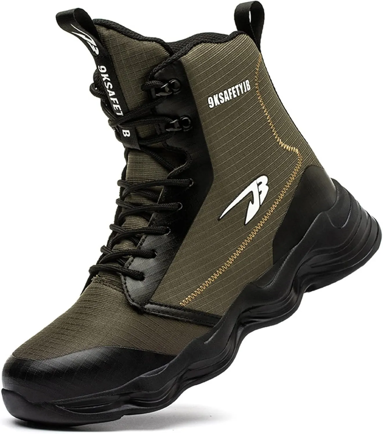Nutropa Steel Toe Boots for Men Women, Lightweight Work & Safety Shoes Outdoor Protection Footwear Puncture Proof Industrial and Construction Shoes