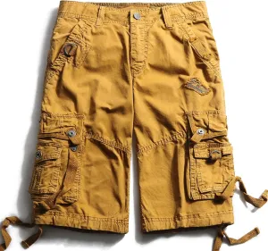 OCHENTA Men's Loose Fit Cargo Shorts with Multi Pockets