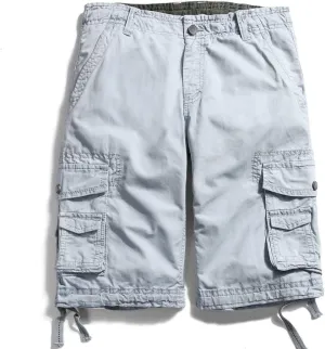 OCHENTA Men's Loose Fit Cargo Shorts with Multi Pockets