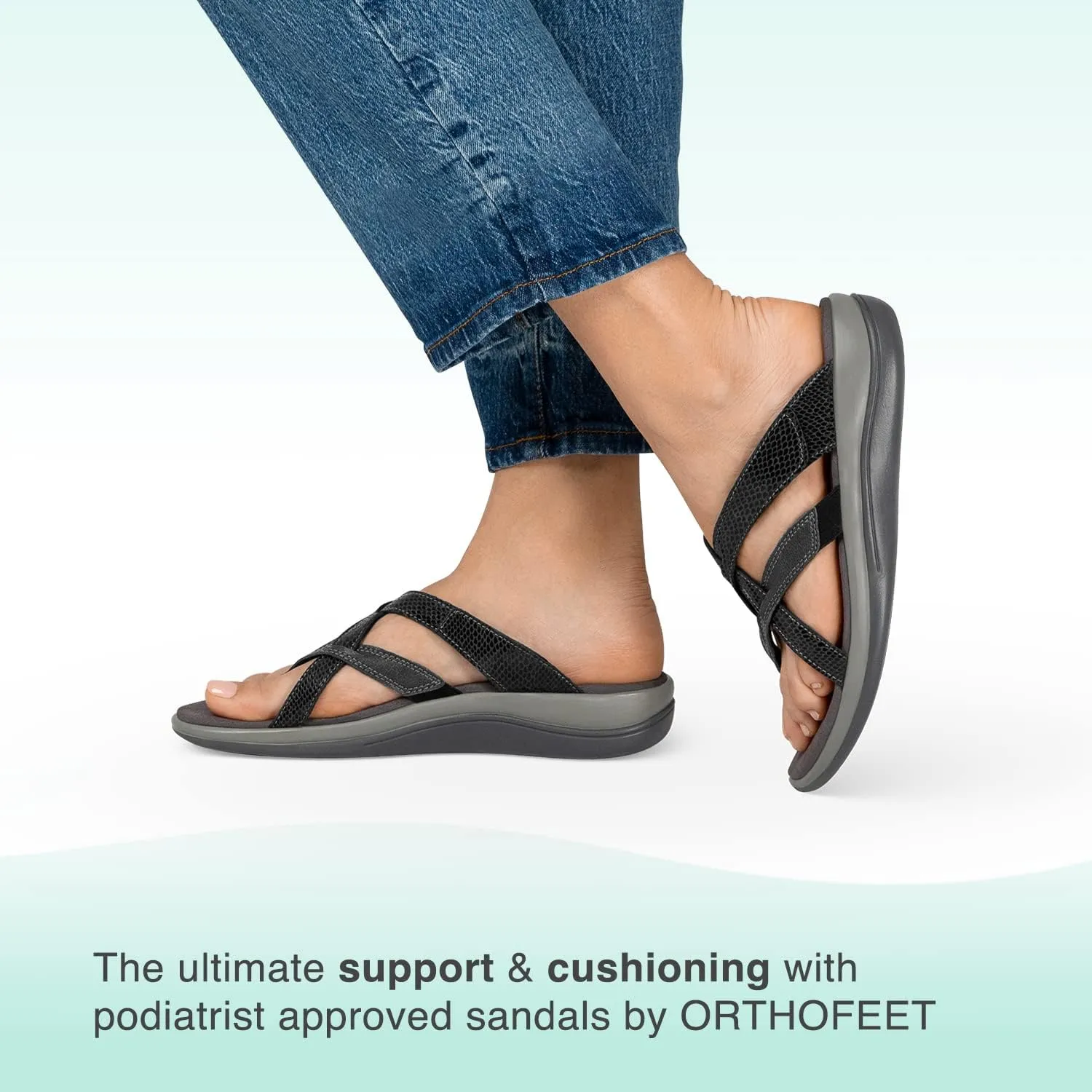 Orthofeet Women's Orthopedic Soft Microfiber Clio Sandals