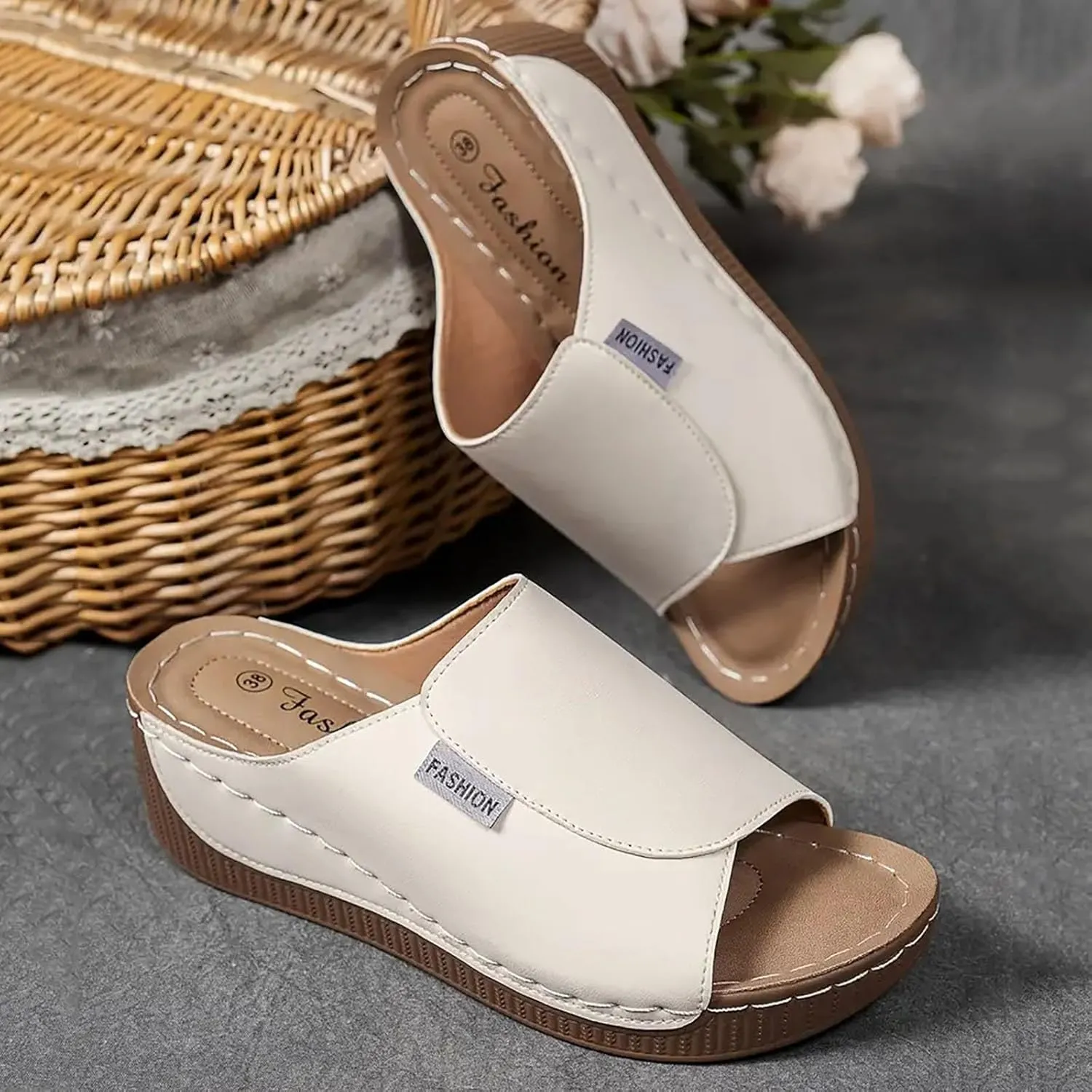 Orthopedic Sandals for Women, Women's Comfortable Orthotic Sandals, Casual Summer Beach Shoes Arch Support Slides