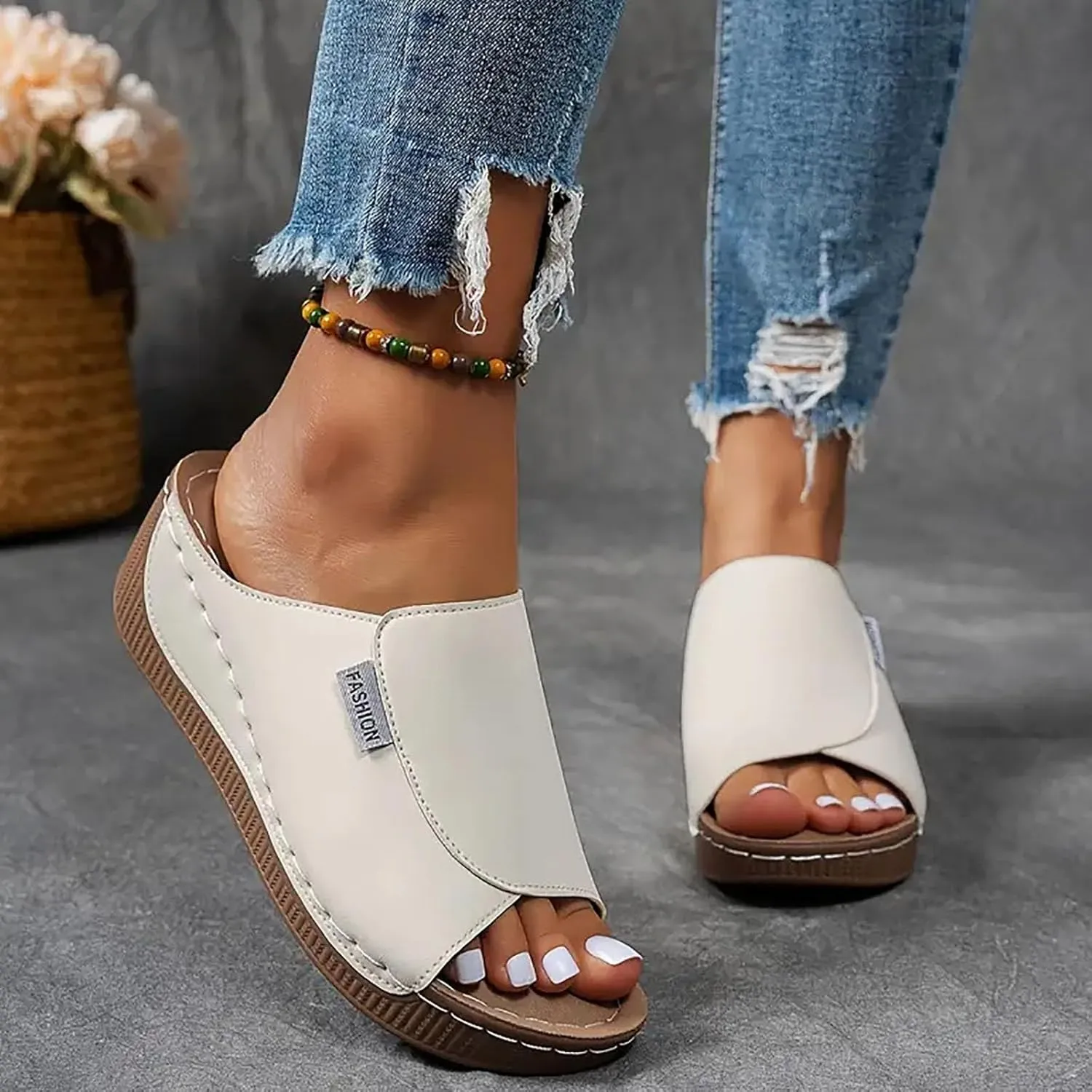 Orthopedic Sandals for Women, Women's Comfortable Orthotic Sandals, Casual Summer Beach Shoes Arch Support Slides