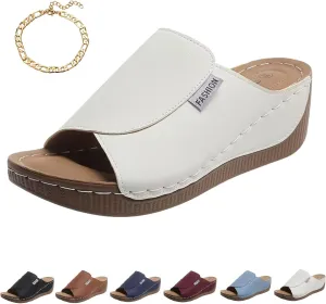 Orthopedic Sandals for Women, Women's Comfortable Orthotic Sandals, Casual Summer Beach Shoes Arch Support Slides