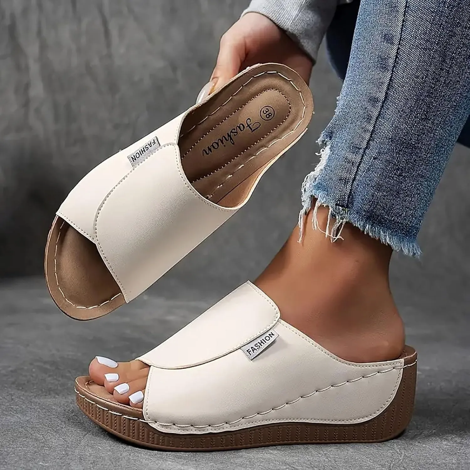 Orthopedic Sandals for Women, Women's Comfortable Orthotic Sandals, Casual Summer Beach Shoes Arch Support Slides
