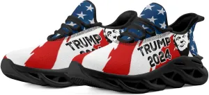 Patriogee Trump 2024 Sneakers - Patriotic American Flag Support Shoes for Men