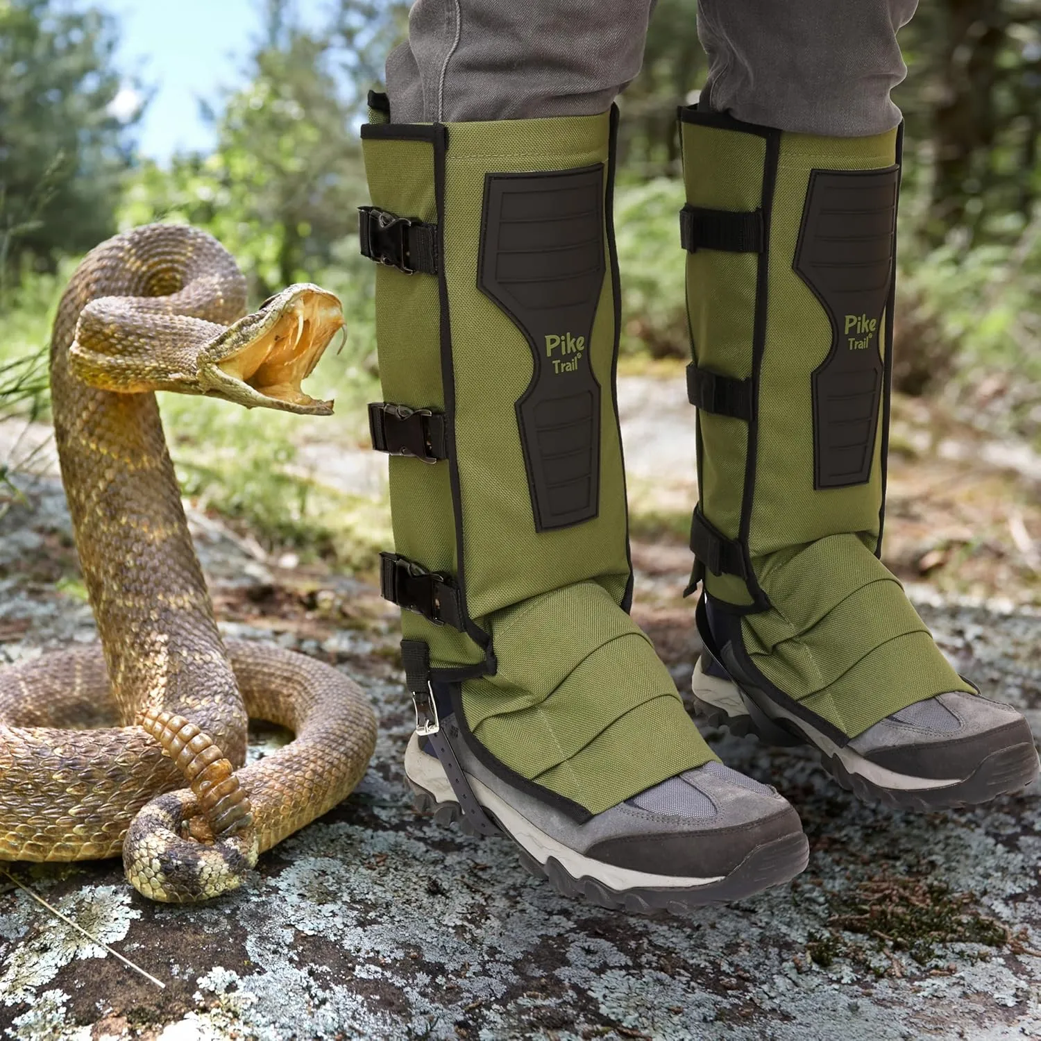 Pike Trail Snake Leg Gaiters: Protection for Hikers and Hunters - Waterproof, Bite Protective, Durable, Anti-Snake, Leg Gear