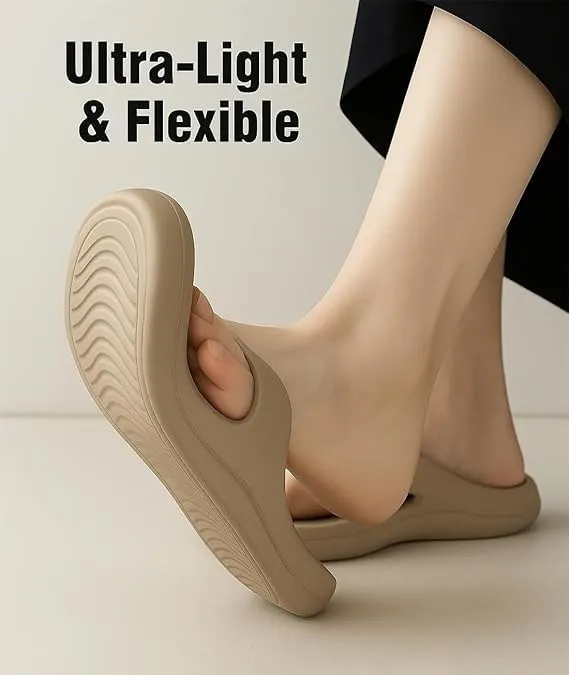Pillow Arch Support Flip Flops Women, Pillow Slides, Lightweight Orthopedic Sandals, Cushioning, Shock-Absorbing