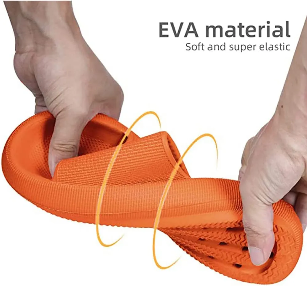 Pillow Slippers for Girls Boys, Kids House Slides Sandals Shower Bathroom Non-Slip Open Toe Quick Drying Soft Comfy Thick Sole Cushion Platform Shoes