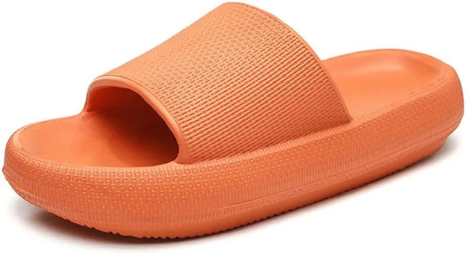 Pillow Slippers for Girls Boys, Kids House Slides Sandals Shower Bathroom Non-Slip Open Toe Quick Drying Soft Comfy Thick Sole Cushion Platform Shoes
