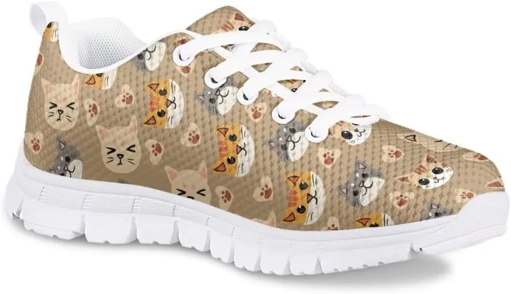Pinupub Boys Girls Tennis Sports Shoes Cute Graphic Print Non Slip Lace Up Sneakers for Running
