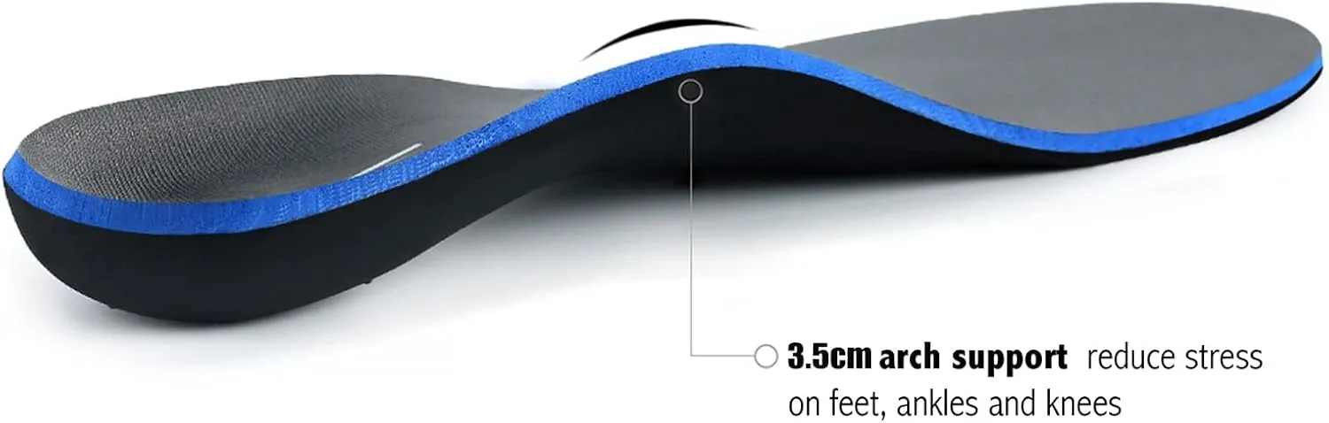 Plantar Fasciitis Feet Insoles Arch Supports Orthotics Inserts Relieve Flat Feet, High Arch (Mens 13-13 1/2)