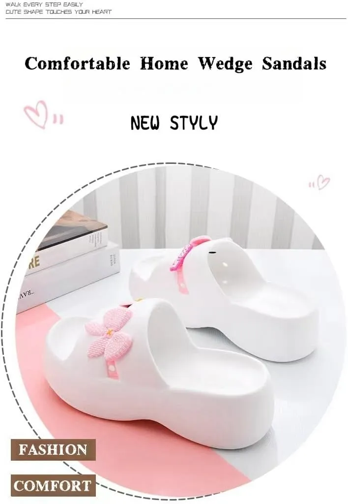 Platform Sandals for Women Trendy Bow Tie Pillow Slipper House Non Slip Recovery Sandals Shower Slipper Soft Summer Beach Shoes