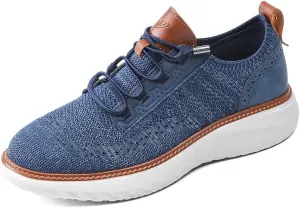 Plus Big Size Men's Knit Mesh Sneakers,Comfort Casual Shoes,Platform Sole,Breathable,Blue,Khaki