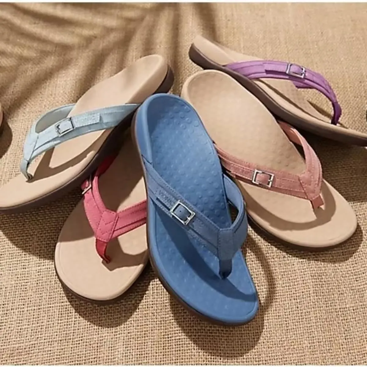 Pylera Orthopaedic Summer Sandals, Soft Bottom Massage Wedge Slide Flip Flops with Arch Support Orthopedic Sandals