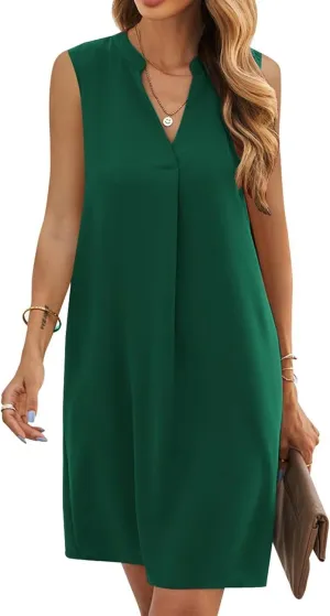 QACOHU 2025 Summer Dresses for Women Sleeveless Beach Floral Tshirt Sundress Casual Tank Dress S-2XL