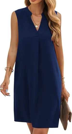 QACOHU 2025 Summer Dresses for Women Sleeveless Beach Floral Tshirt Sundress Casual Tank Dress S-2XL