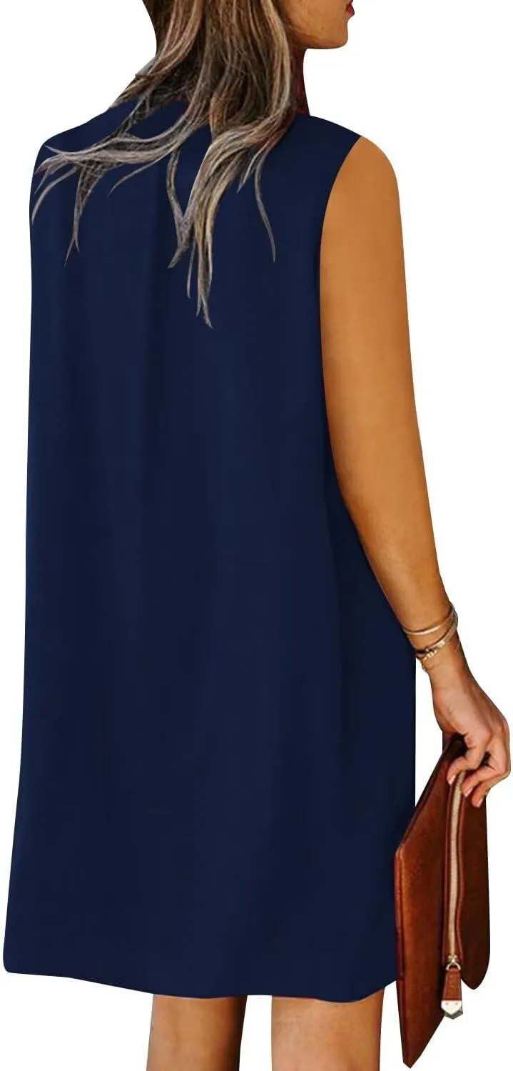 QACOHU 2025 Summer Dresses for Women Sleeveless Beach Floral Tshirt Sundress Casual Tank Dress S-2XL