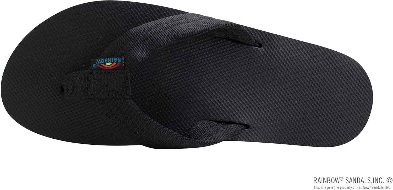 Rainbow Sandals Men's Single Layer Soft Top 1" EVA Rubber Filled Nylon Strap