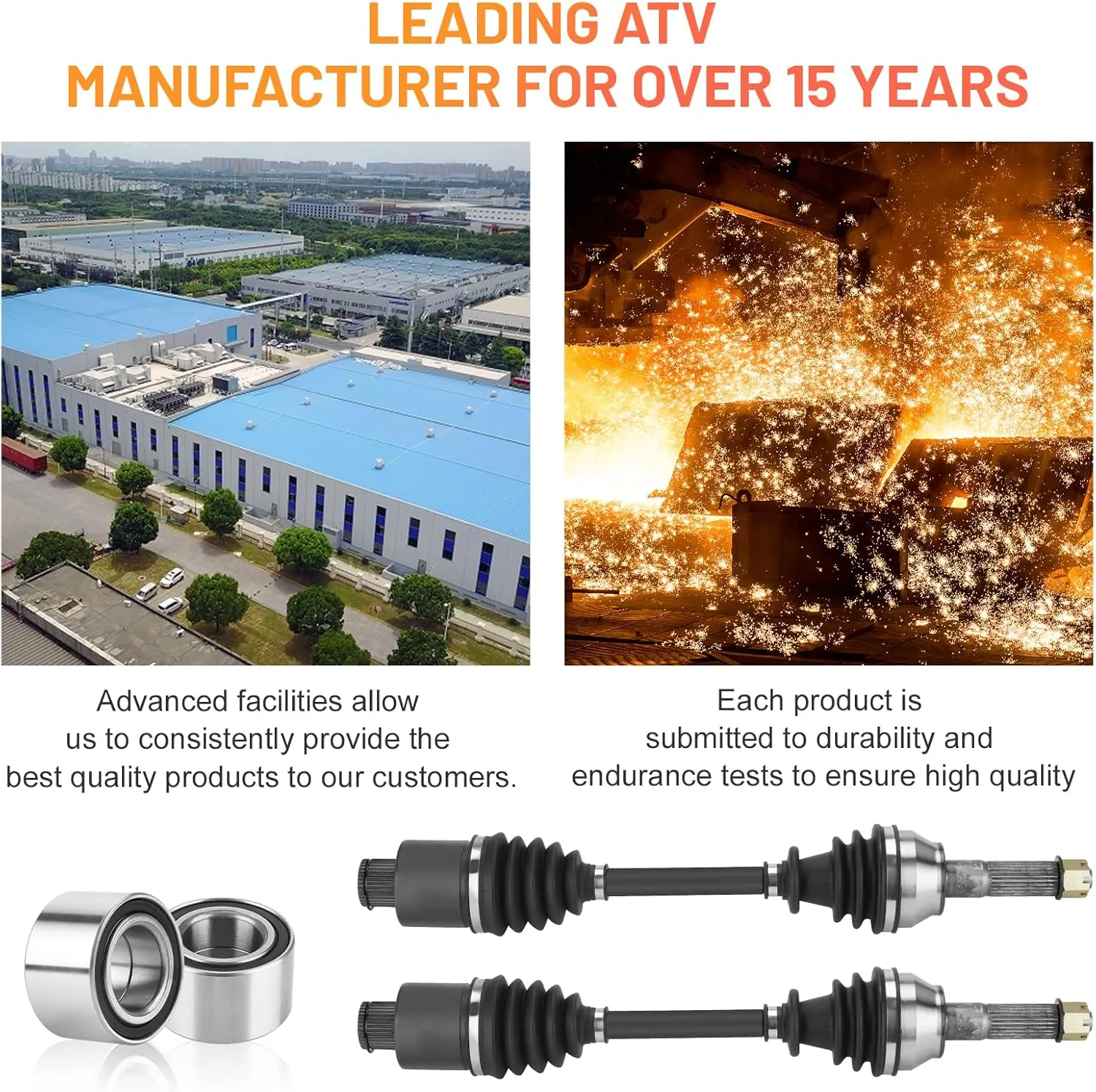 Rear CV Axle with Bearing for Polaris Sportsman 400 450 500 800 HO Touring EFI 2006 2007 2008 2009 2010 2011 2012 2013 2014 1332935 ATV Axles & Bearings