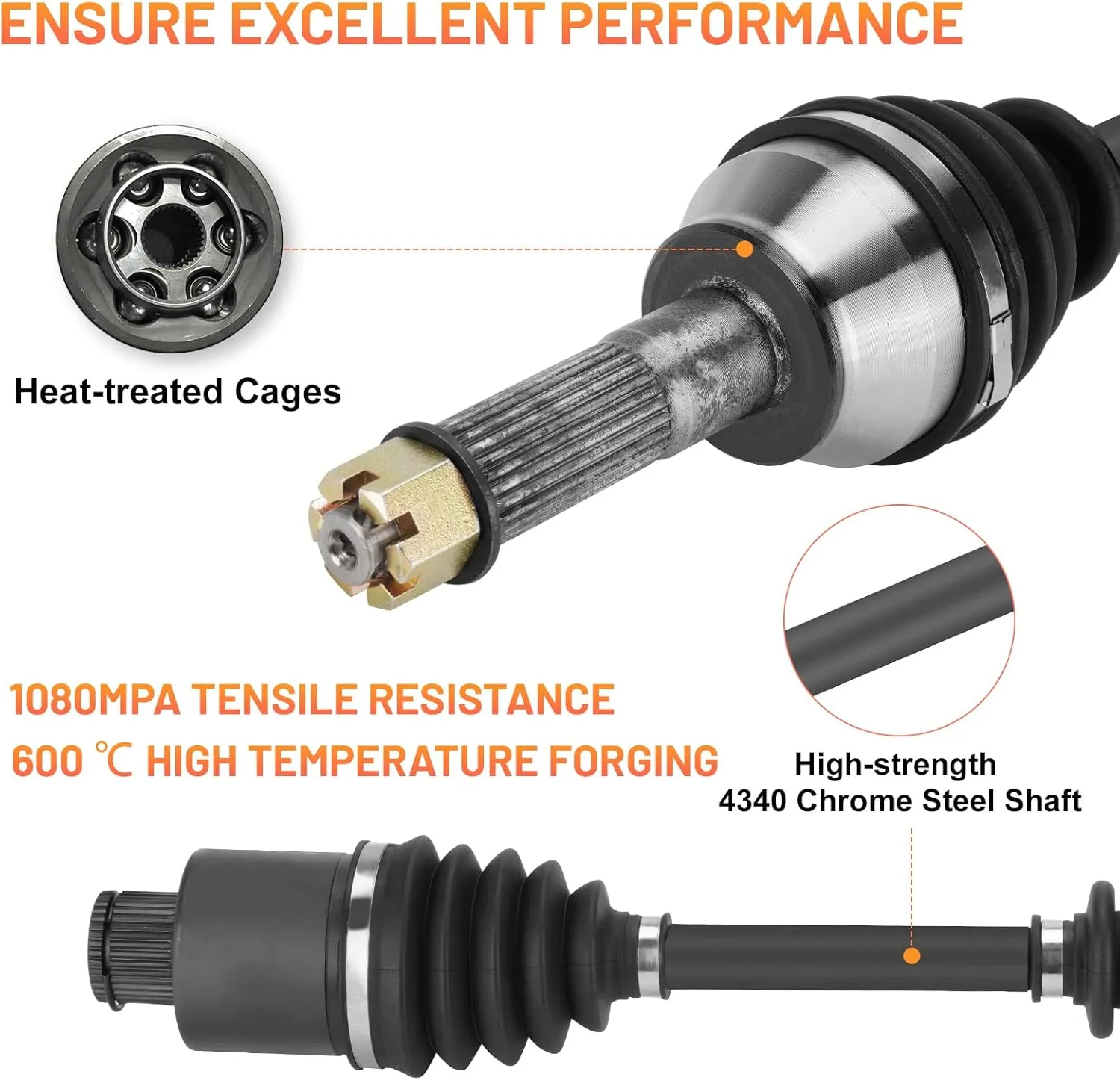 Rear CV Axle with Bearing for Polaris Sportsman 400 450 500 800 HO Touring EFI 2006 2007 2008 2009 2010 2011 2012 2013 2014 1332935 ATV Axles & Bearings