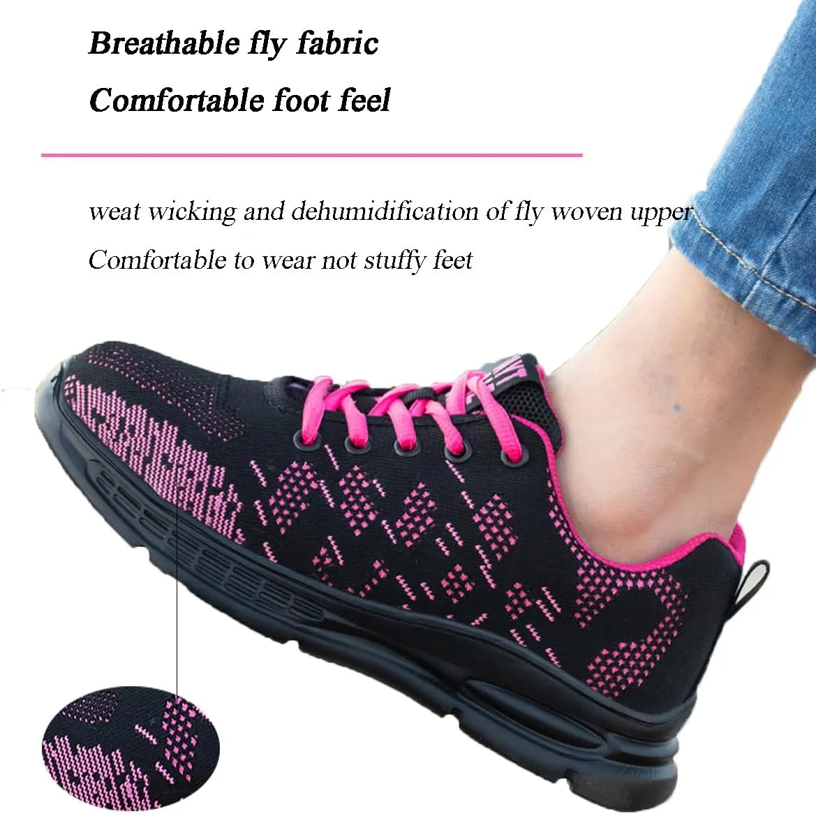 Safety Trainers Women Steel Toe Cap Work Shoes Industrial Sneakers Construction Work Boots